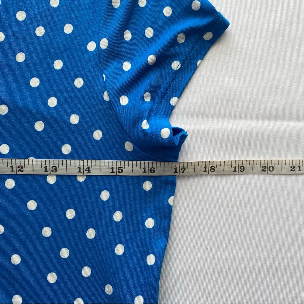 Boden Blue/ White Polka Dot Amelie Jersey Knit Midi Dress Size 8 Buyer Favorite - Picture 14 of 15